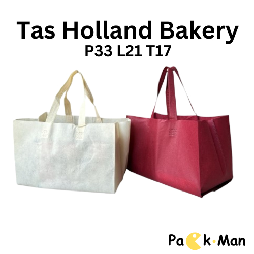 

Tas Kantong Spunbond Bakery Box Kue Uk 33x17x21 | Tas Spunbond untuk Holland Bakery