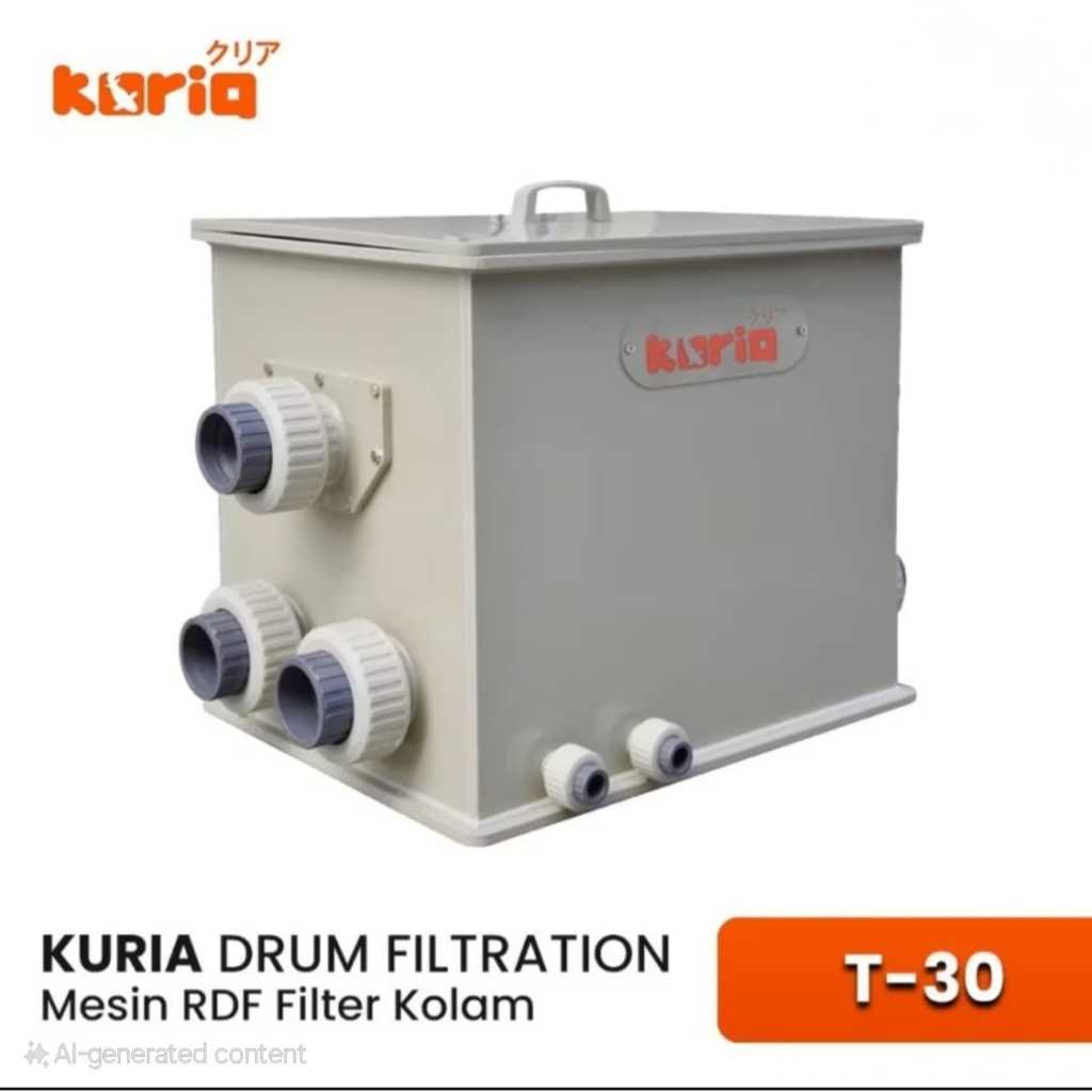 KURIA DRUM FILTRATION MESIN RDF ROTARY DRUM FILTER KOLAM IKAN POMPA PEMBERSIH PREMIUM