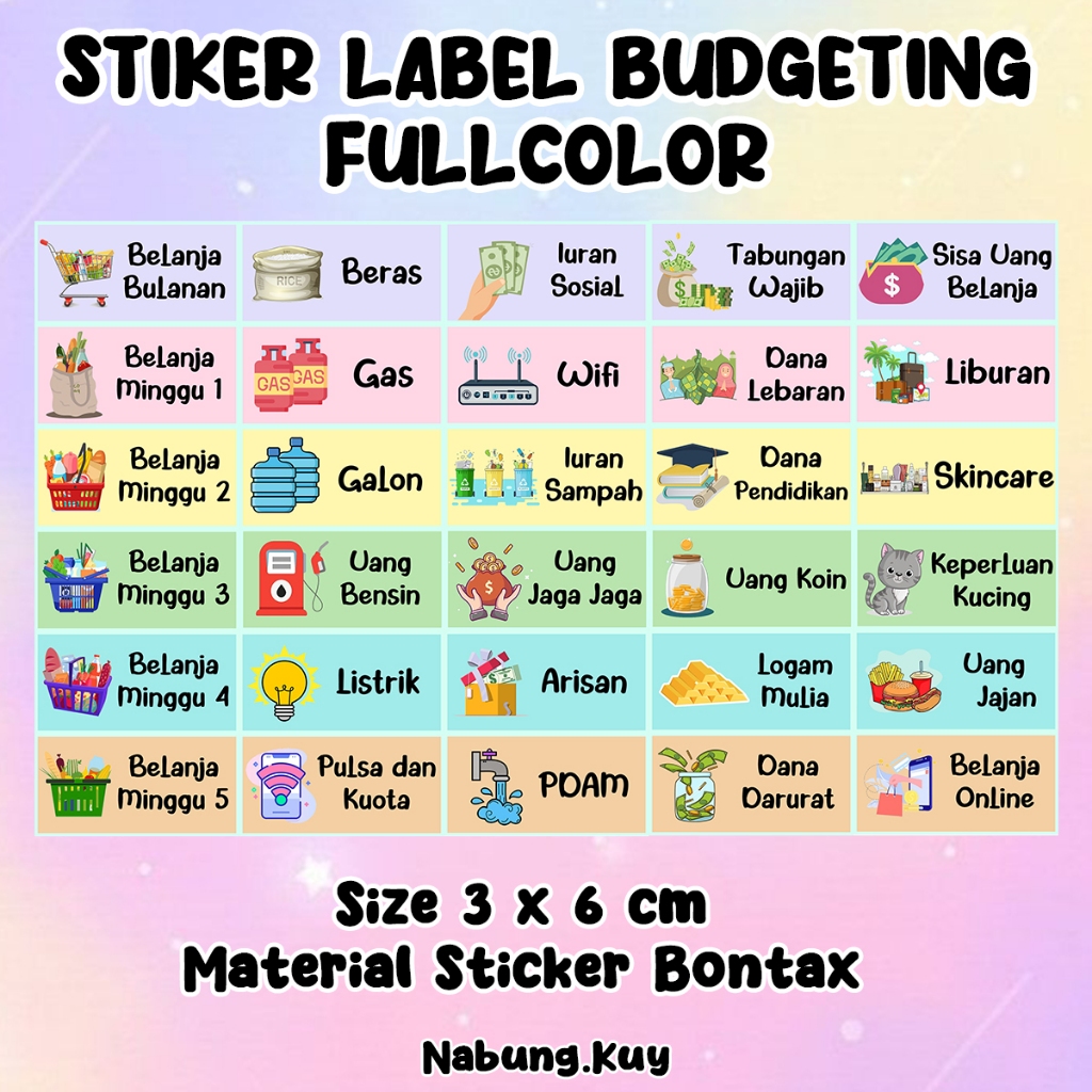 

STIKER DOMPET DISIPLIN / STIKER LABEL KEUANGAN