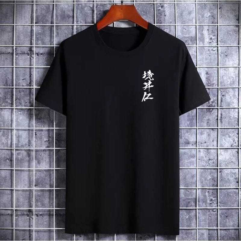 Kaos Pria Hitam Japan I Love You Motif Simpel | Kaos Distro Simpel Tulisan Jepang | Kaos Jepang | Ka