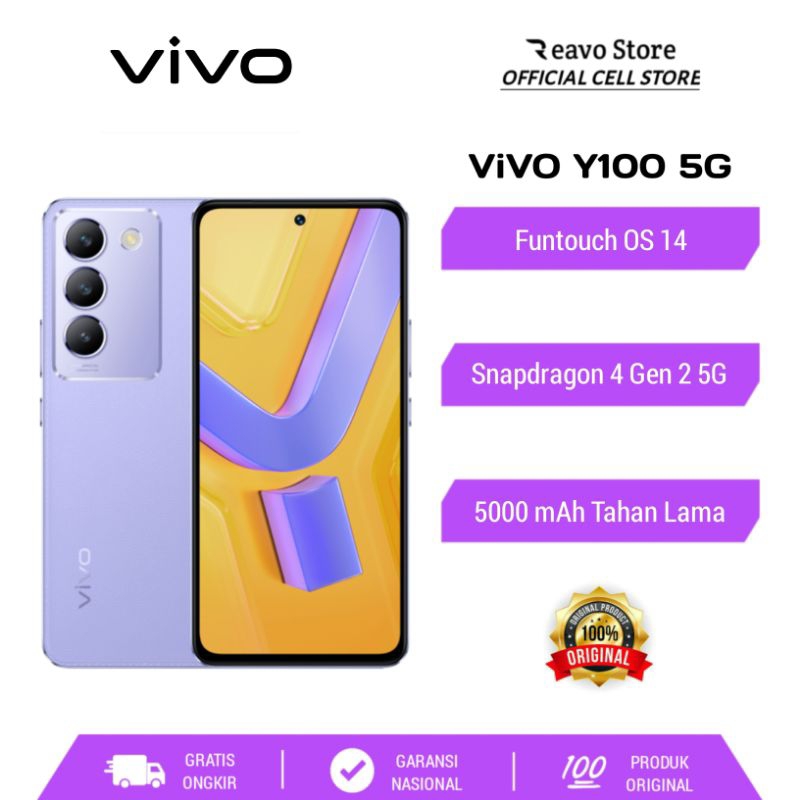 Vivo Y100 5G | 8GB/128GB 8GB/256GB | AMOLED 120Hz | Camera 50MP | Garansi resmi
