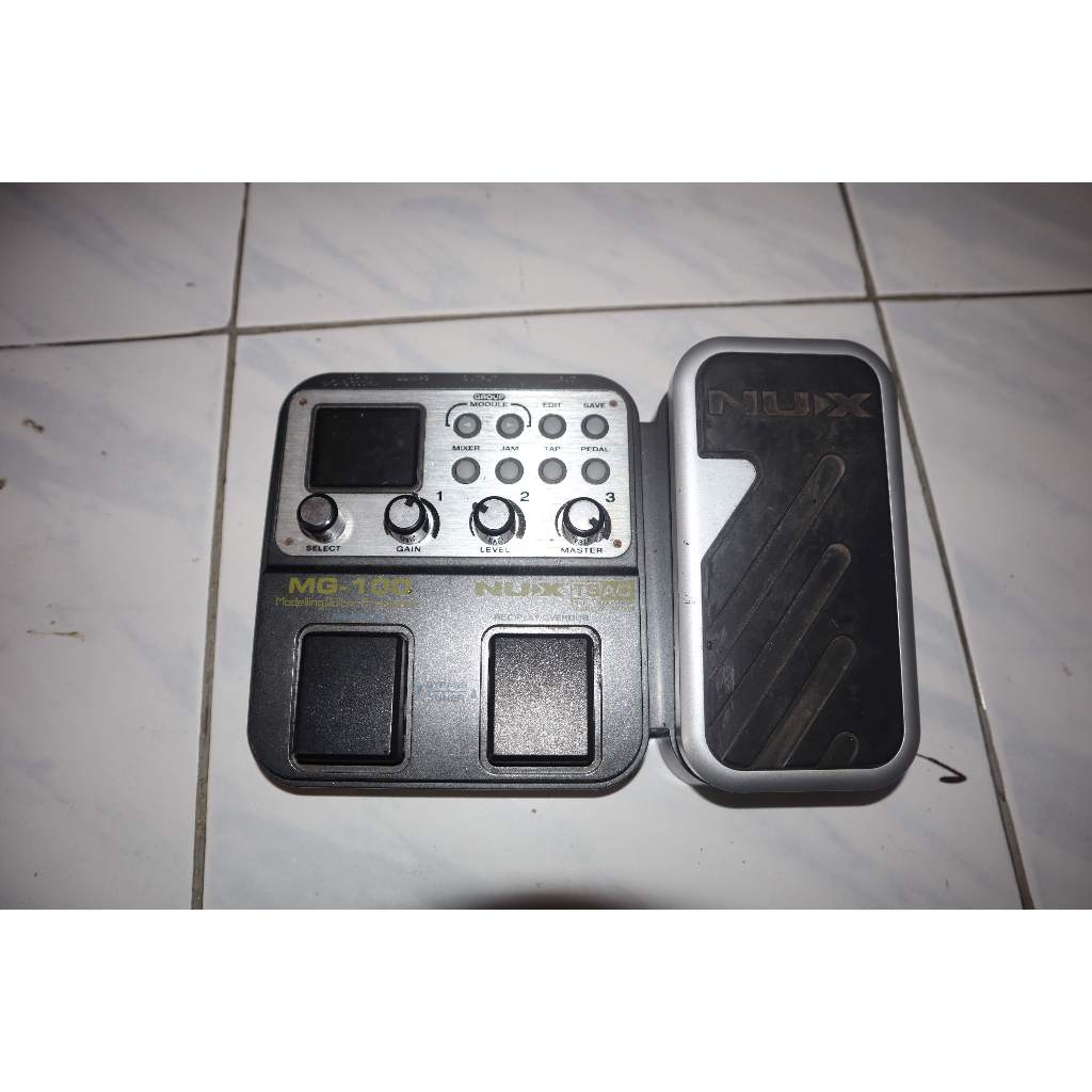 Nux MG100 Fullset efek gitar multi effect second