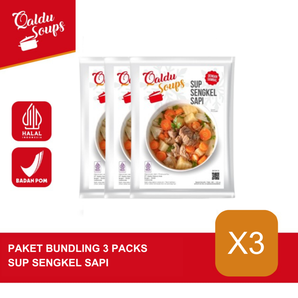 

Paket Bundling Sup Sengkel Sapi 3 packs - Qaldu Soups