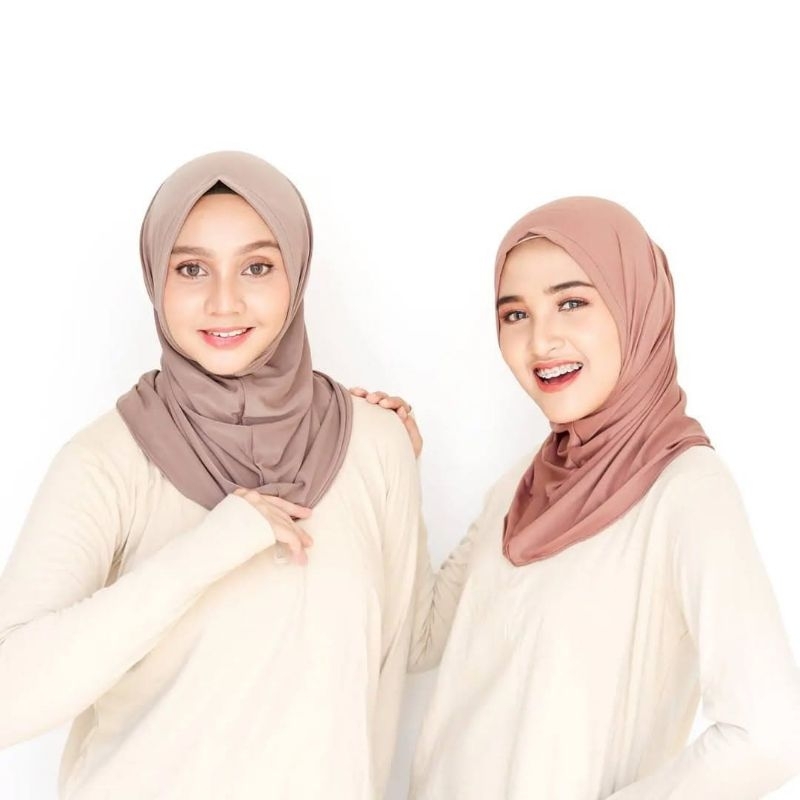 Bergo Sport Non Pet Size S Hijab Olahraga Non Pet Jersey premium tebal