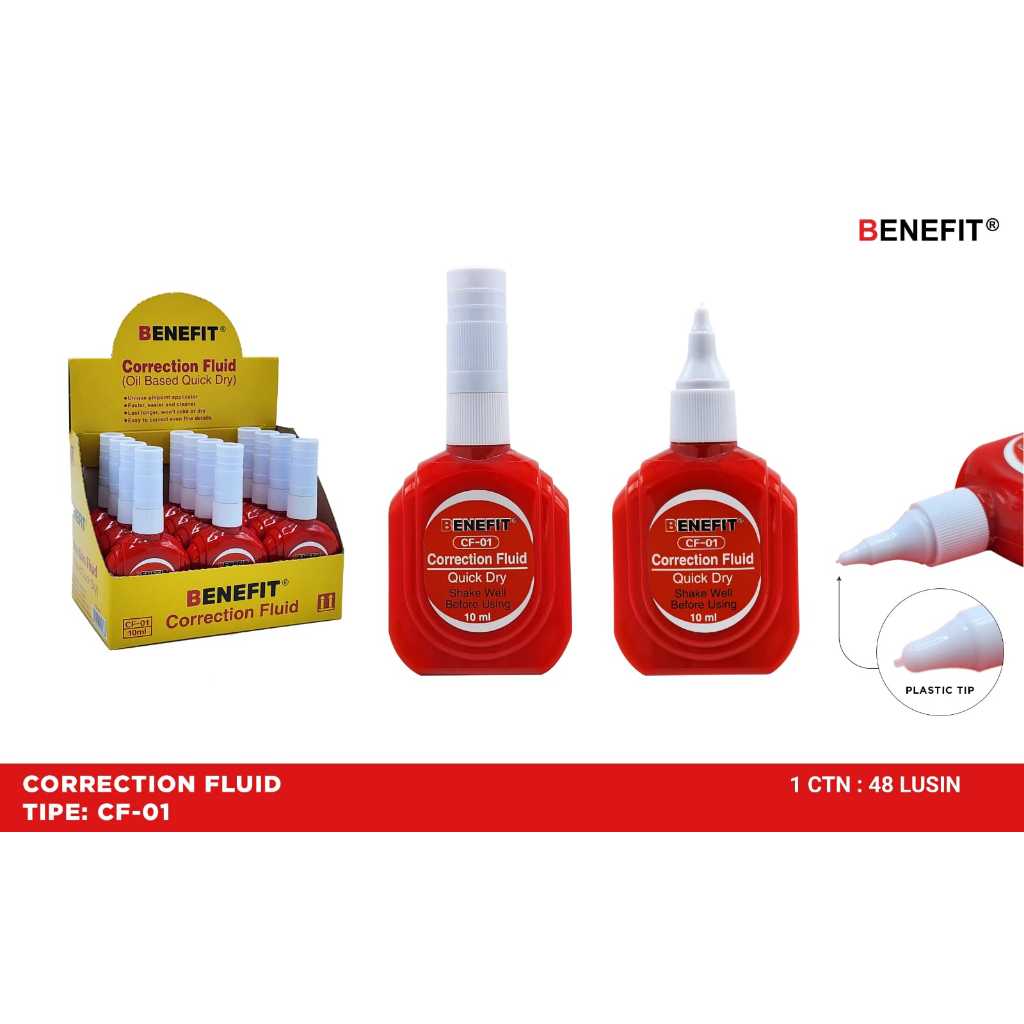 

[1pcs] Corection benefit botol merah 01 DAN 101M/Tipe -Ex Cair benefit bottol merah 01/101m