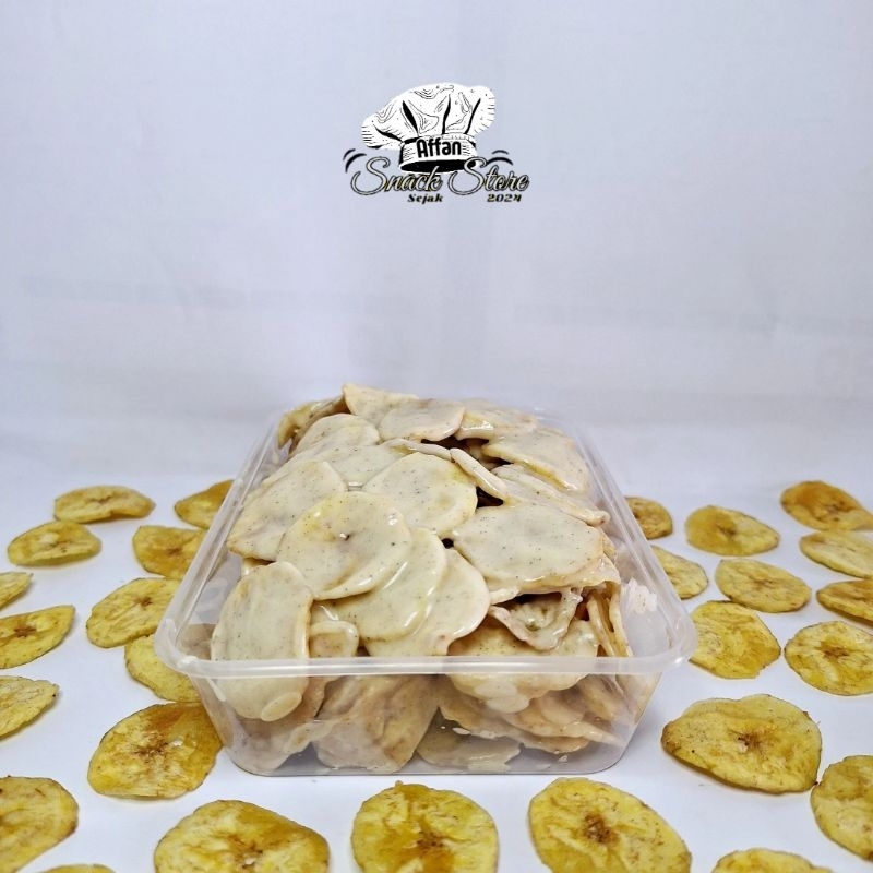 

Keripik Pisang Lumer Rasa Tiramisu 200 gram