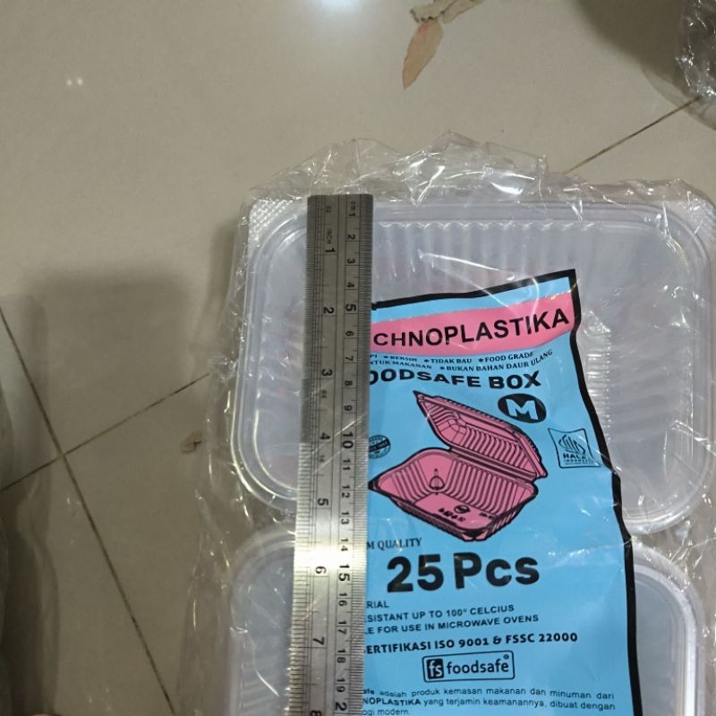 [25 PCS] Mika Lunch Box Plastik Food Pack Food safe Box Kemasan Nasi Kue Dimsum Burger Kotak Makan F