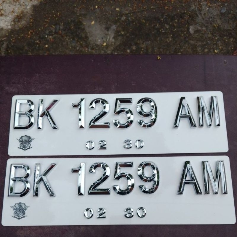 PLAT MOBIL CHROME TIMBUL MODEL DIAMOND