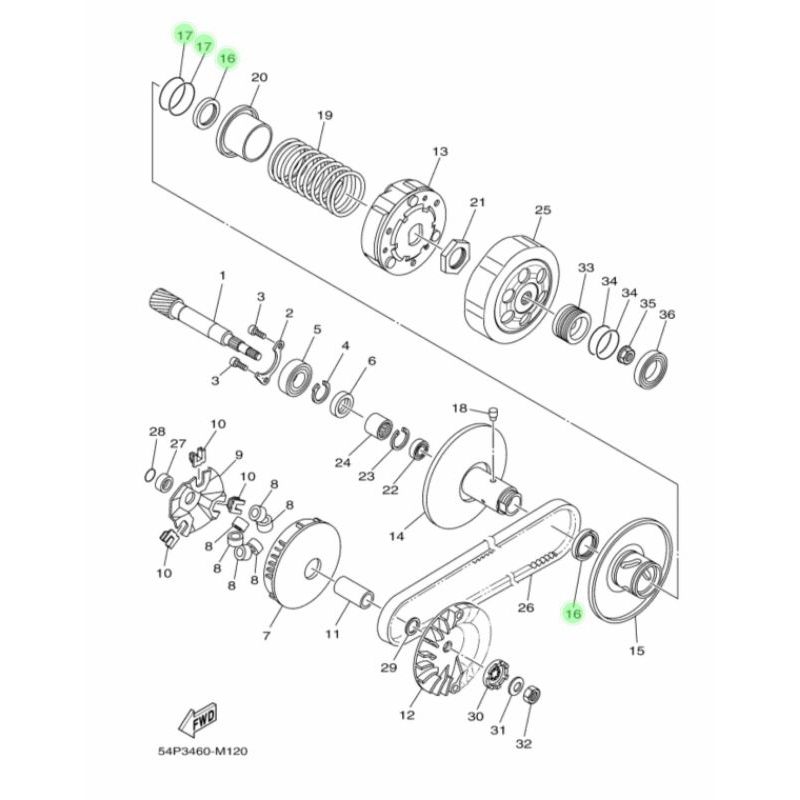 SEAL SIL CORONG PULLY ORING PULLY SET MIO J MIO GT ORIGINAL