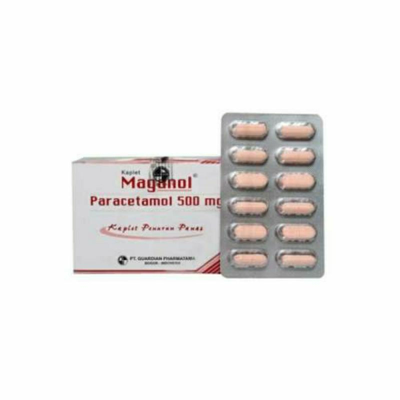 Maganol Paracetamol 500 mg Tablet Blister Isi 10 Tablet