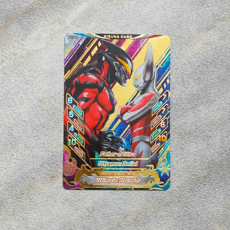 Kartu Ultraman Fusion Fight versi 3 B3-069 Father of Ultra and Ultraman Belial