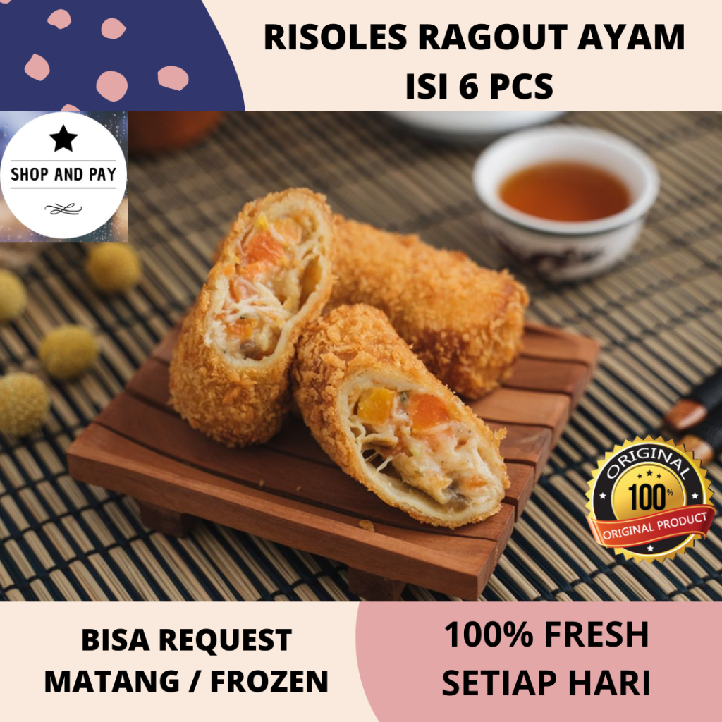 

Risoles Ragout Ayam isi 6 pcs | MATANG/FROZEN