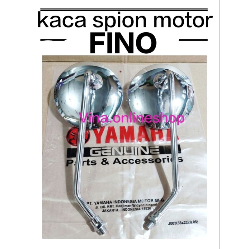KACA SPION MODEL BULAT UNTUK MOTOR Tangkai Panjang CHROME FINO