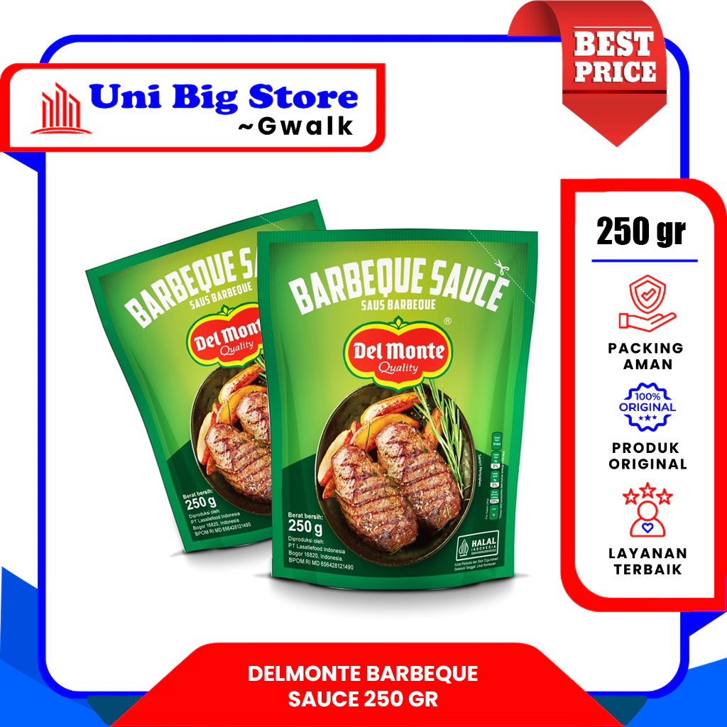 

DELMONTE DEL MONTE SAUS BBQ BARBECUE BARBEQUE SAUCE - 250 gr