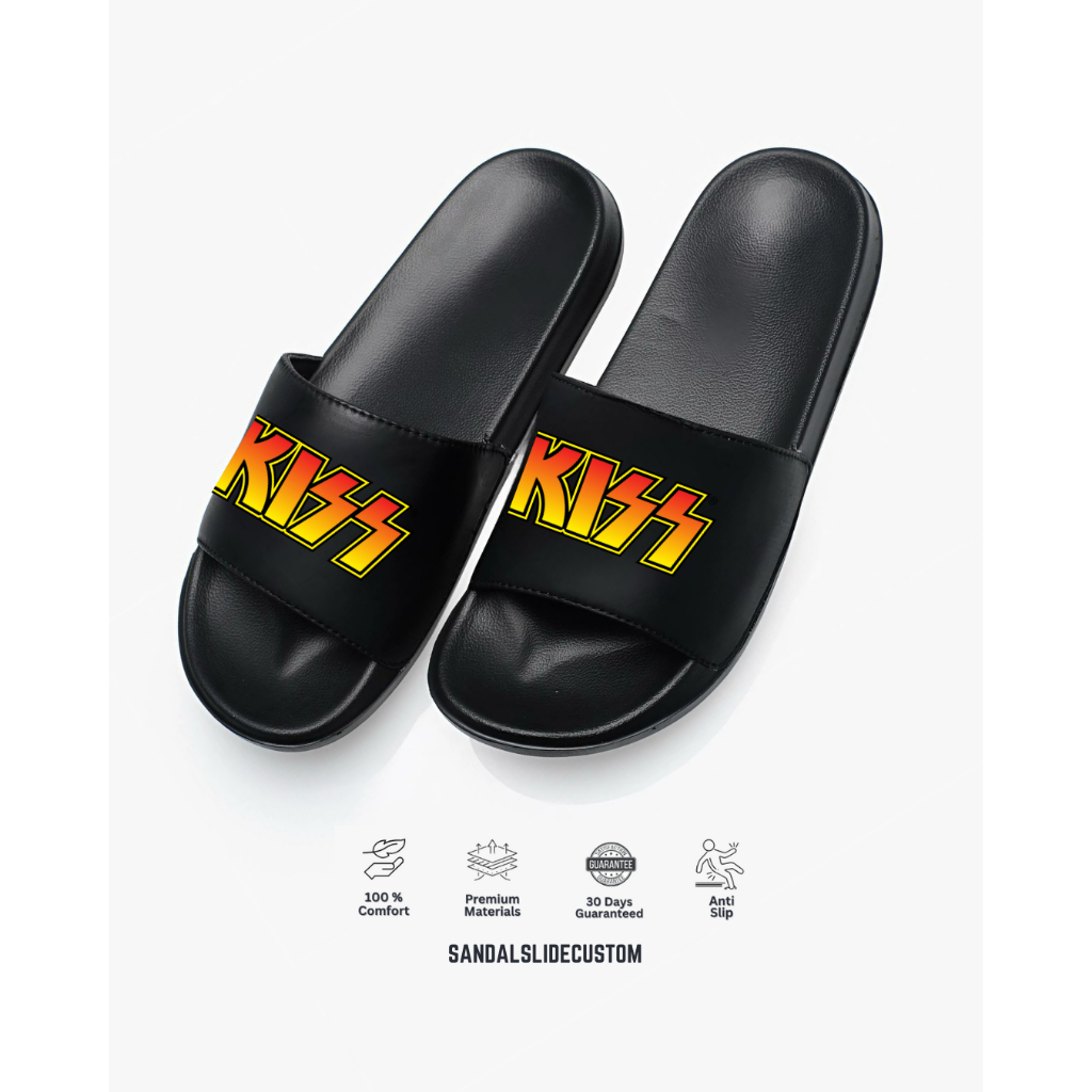 Sandal slop pria custom design KISS