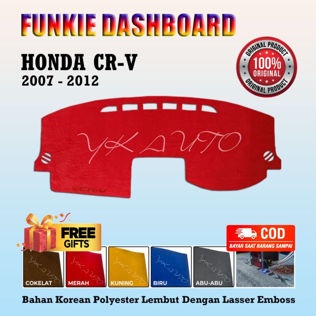 Funkie Dashboard CRV Gen3 Cover Dasboard Honda CRV Gen3 Dasbor Dasbord