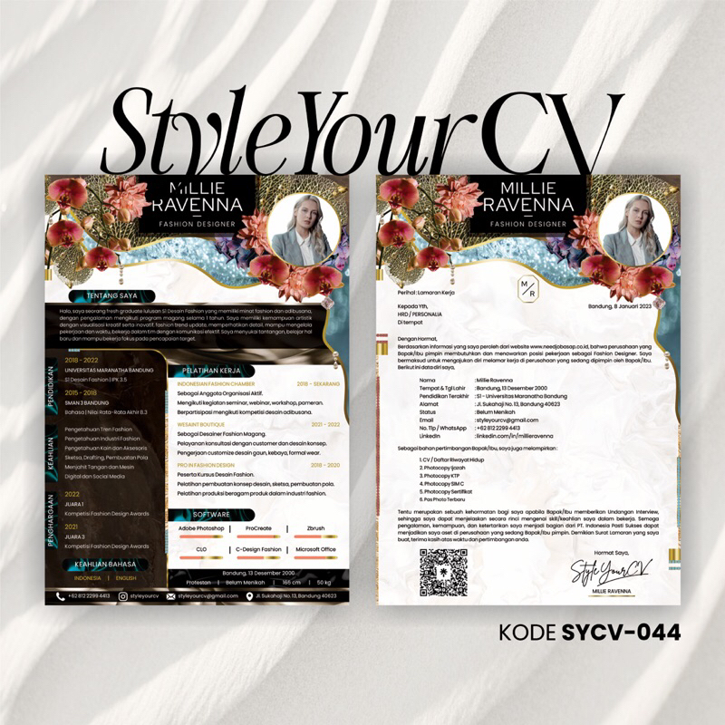 

BELI 1 CV & Surat Lamaran Digital KODE SYCV-044