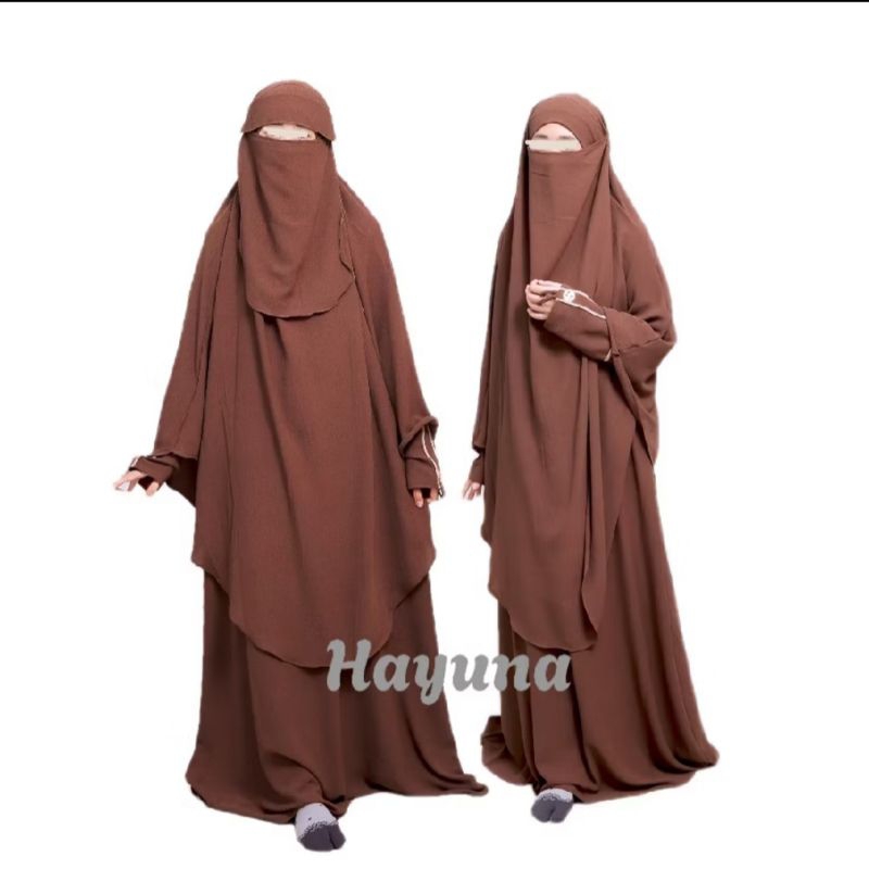 SET GAMIS JILBAB FRENCH KHIMAR FREE CADAR BANDANA