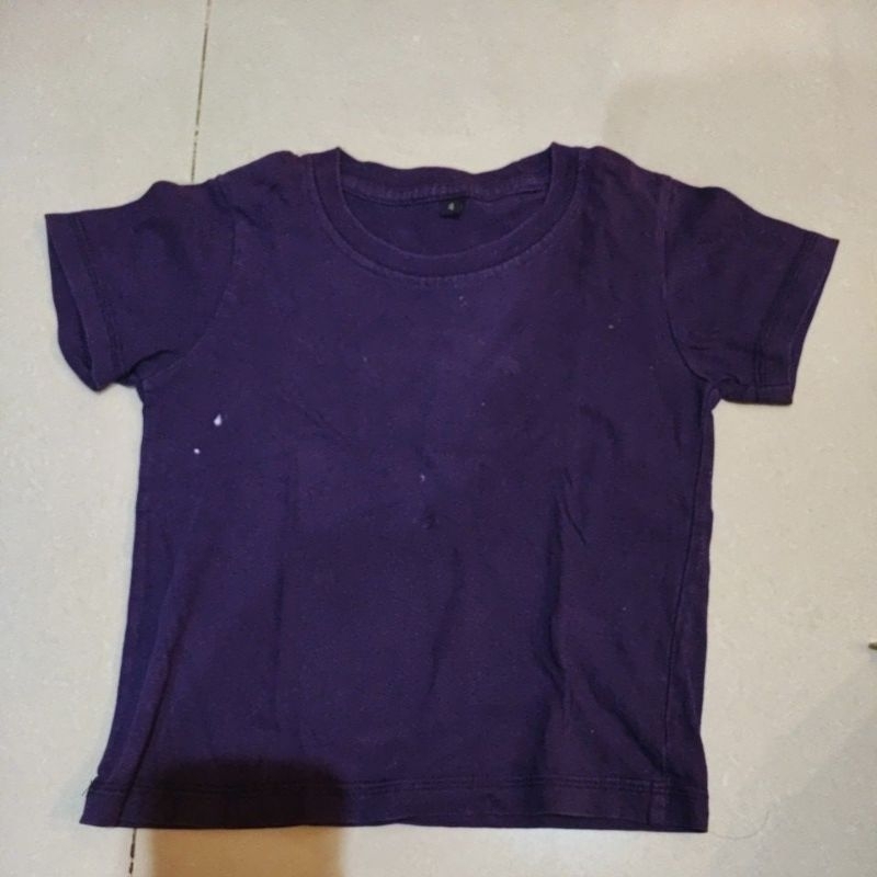 kaos anak purple ungu