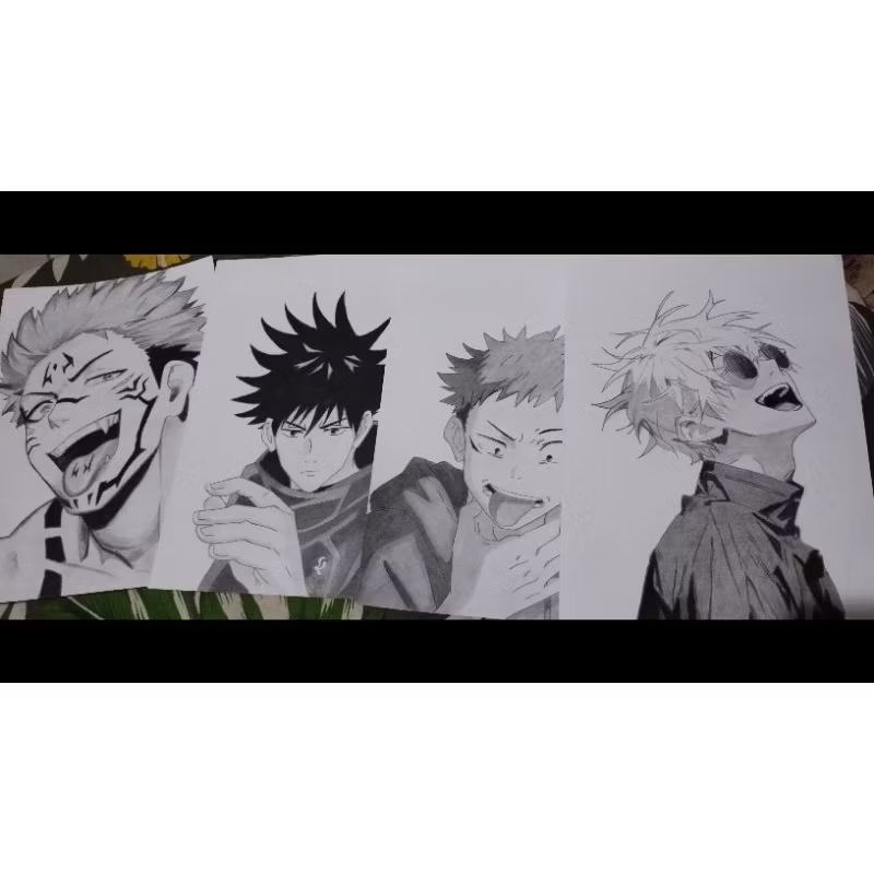Anime / Gambar Sketsa JUJUTSU KAISEN (hitam putih)