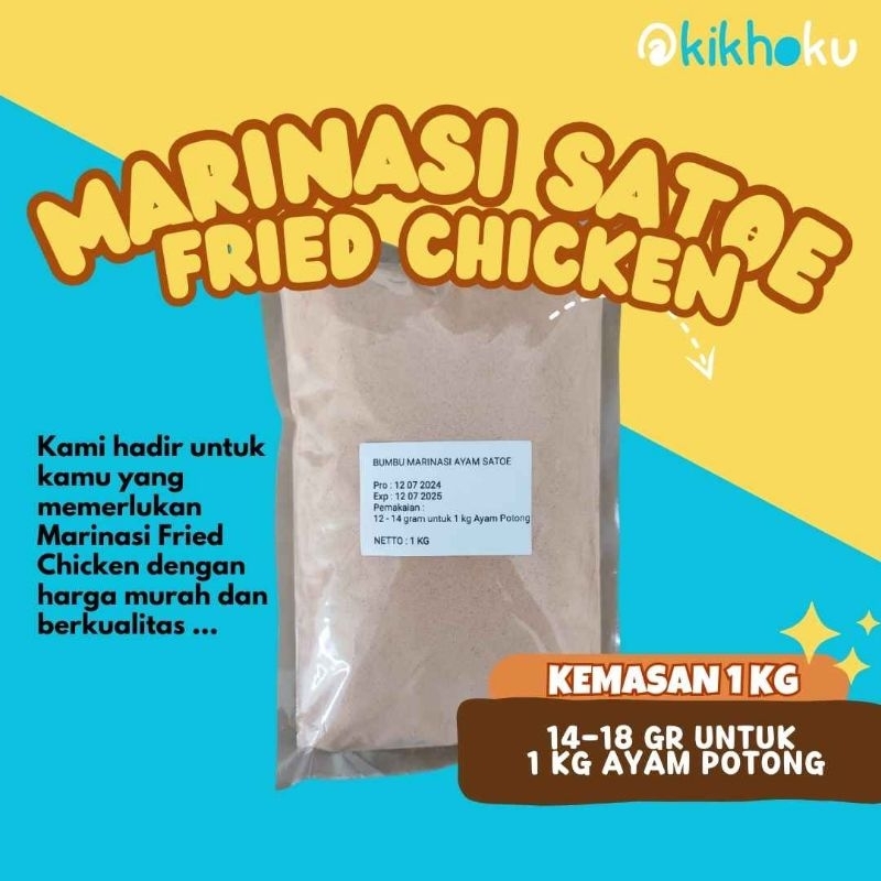 

Bumbu Marinasi Fried Chicken Satoe 1 kg (ayam goreng & geprek)