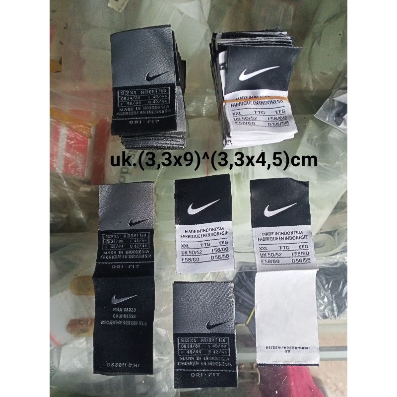 

label merek brand merek label (logo size care misc) label tag nike ✓