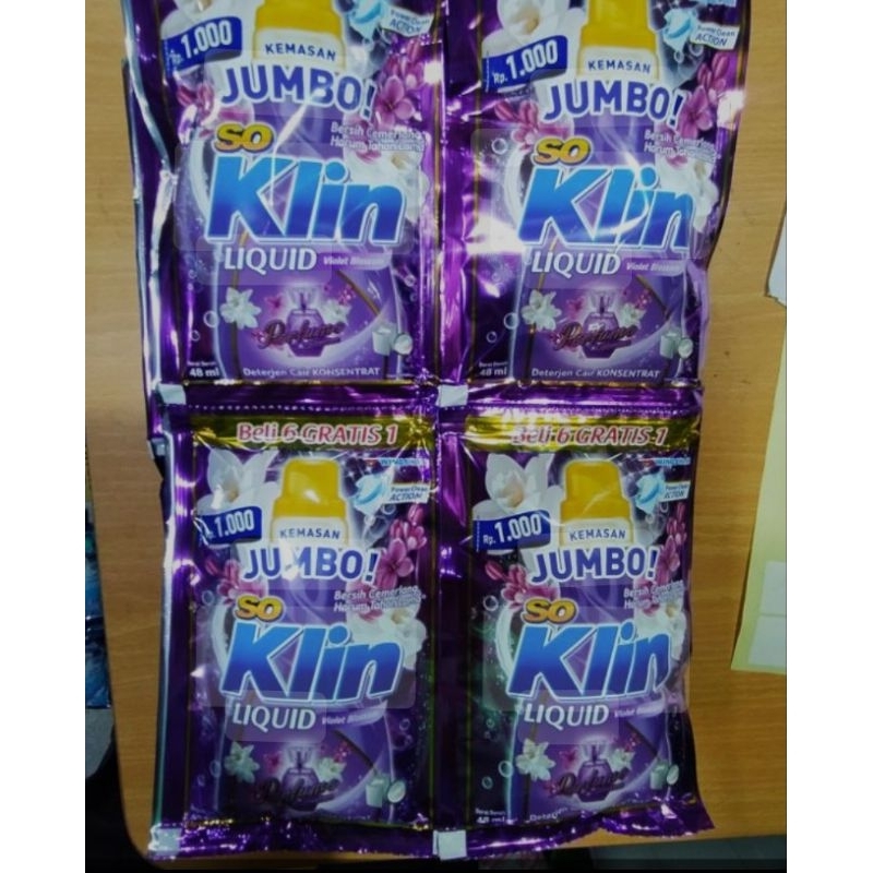 SOKLIN LIQUID kemasan jumbo varian violet blossom 1 RENCENG