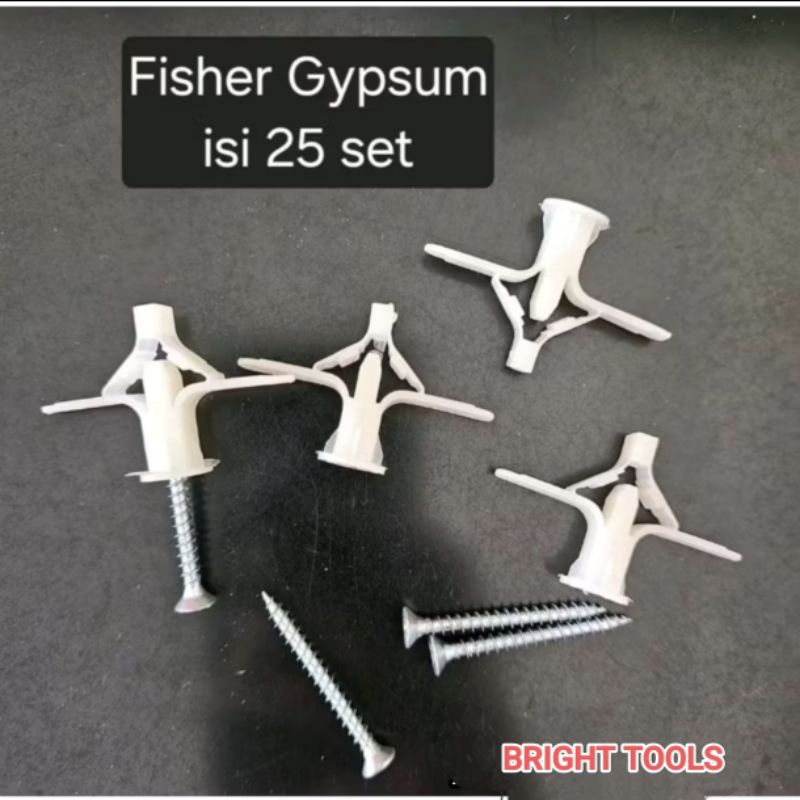 FISEHR GYPSUM 25PCS/FISHER GYPRUM + SKRUP