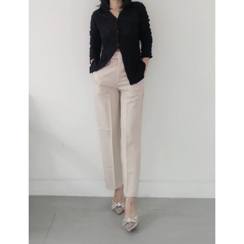 PRELOVED | Tutuloph Aruna Blouse | Kemeja Wanita Knit crinkle Tank Top Denim Wanita | Denim Collecti