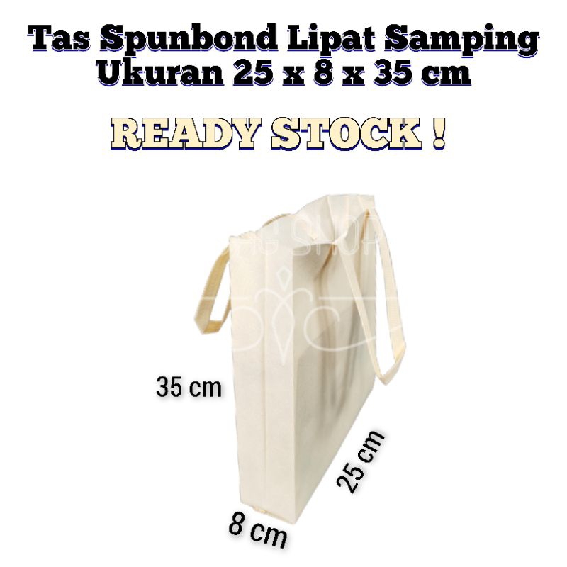 

Goodie Bag Tas Lipat Samping Spunbond 25x35x8 cm / Tas Souvenir / Tas Hajatan / Goodie Bag / Tas Hampers / Shopping Bag / Tas Promosi / Tas Seminar