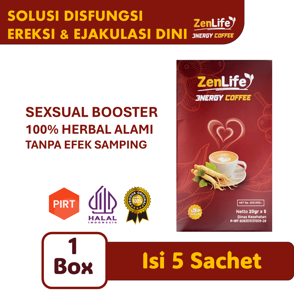 

Minuman Kopi Stamina Pria Kuat Tahan Lama ZENLIFE ENERGY COFFEE Meningkatkan Vitalitas Dan Mencegah 1mpot3n51