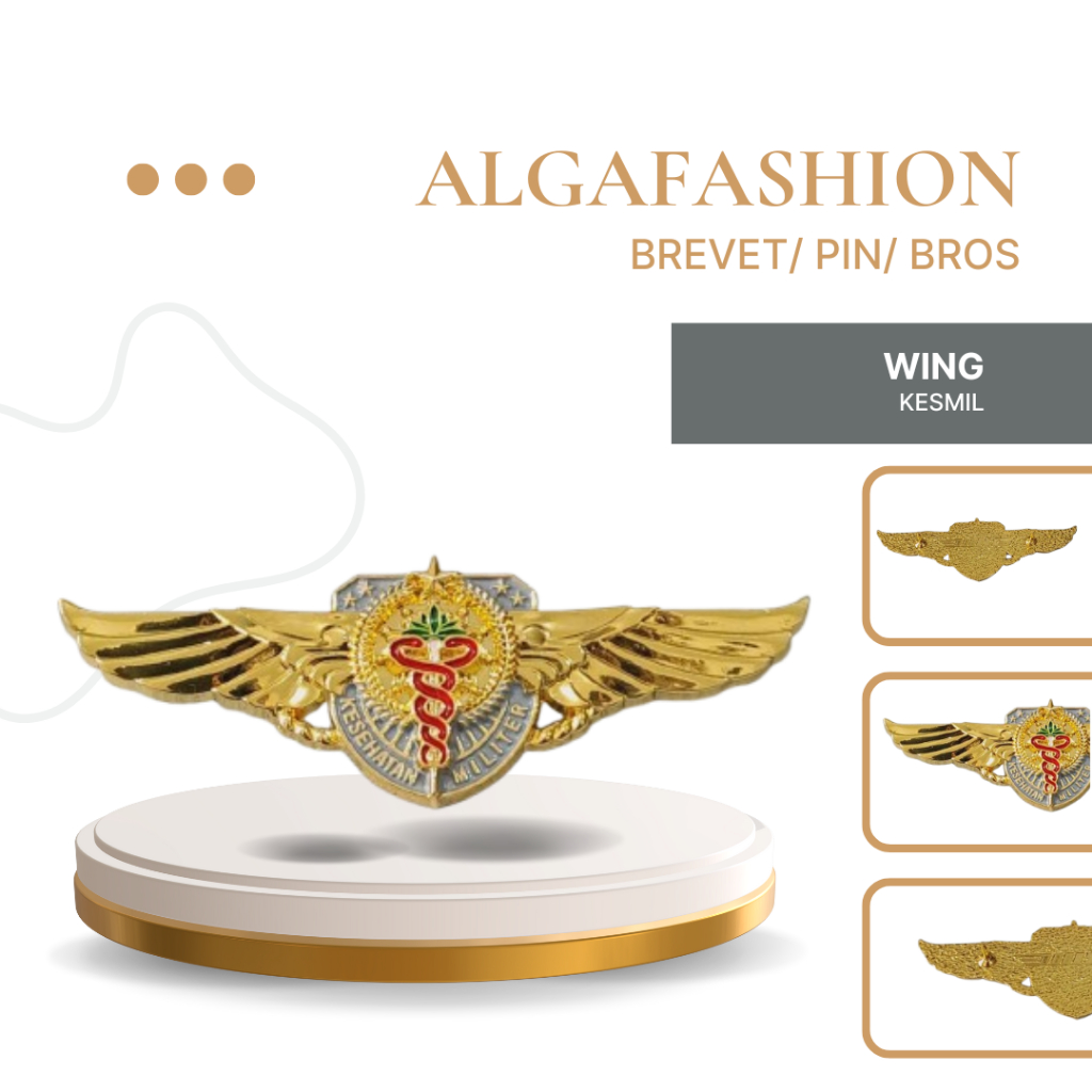 WING KESMIL TNI AD | Brevet Kualitas Premium |  Brevet TNI/Pin