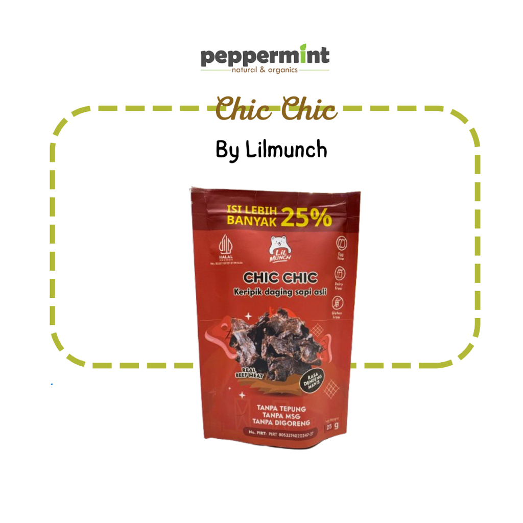 

Lil Munch Chic Chic Keripik Daging (20 gr) / Keripik Daging Sapi & Ayam