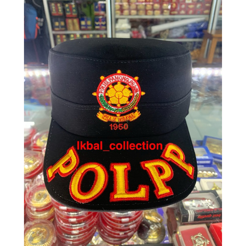 TOPI KOMANDO POL PP GOLONGAN 3 / LOGO KLEP POL PP
