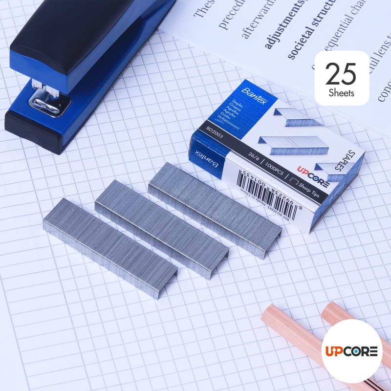 

[Stationery Home] Bantex Staples 26/6 Ujung Tajam Anti Karat | Untuk 30 Lembar Kertas | Isi 1000 Pcs