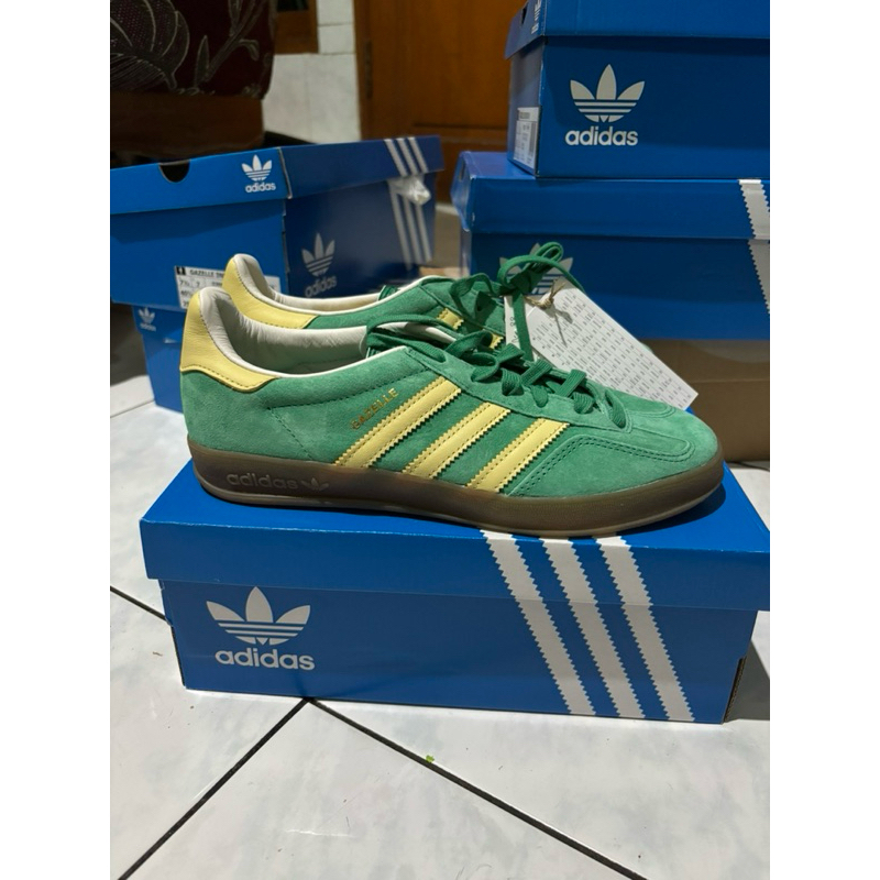 Adidas Gazelle Indoor Green Yellow (liverpool)