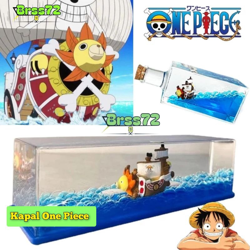 Kapal pesiar ombak cair melayang dekorasi kapal one piece pajangan hiasan koleksi