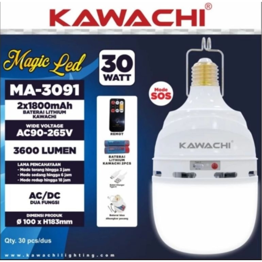 Lampu LED Emergency KAWACHI 30W / 30 watt lampu AC DC 30 w / 30 Watt