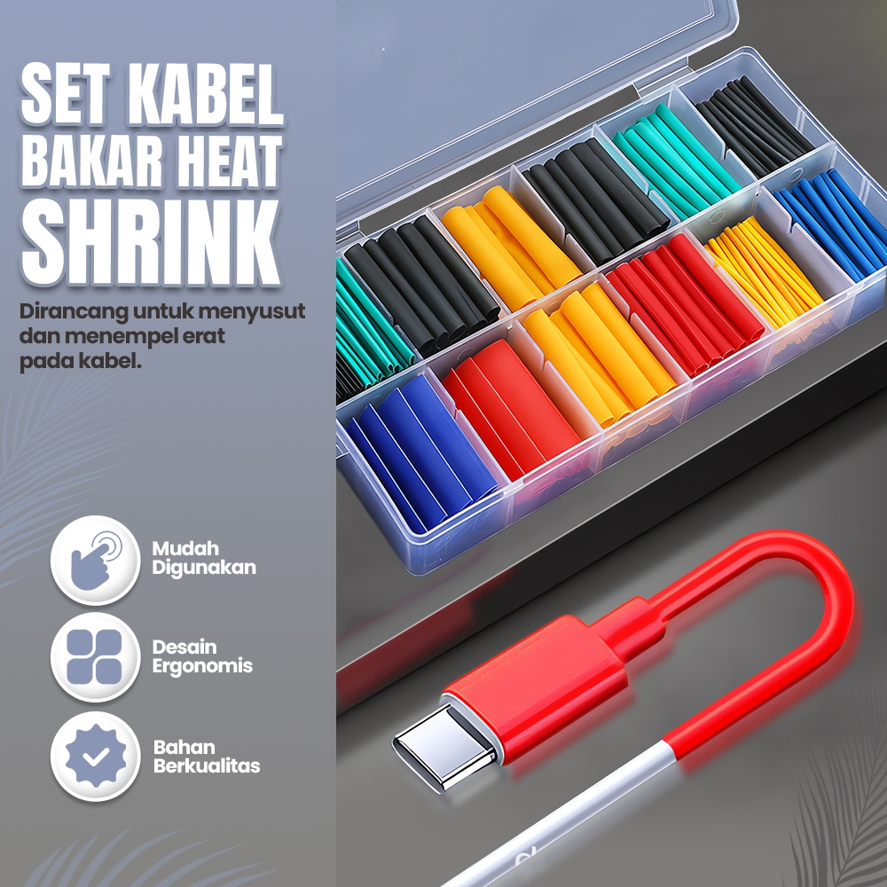 Karet Pelindung Kabel Bakar Menyusut Pembungkus Kawat Tembaga Cover Kabel USB Serbaguna