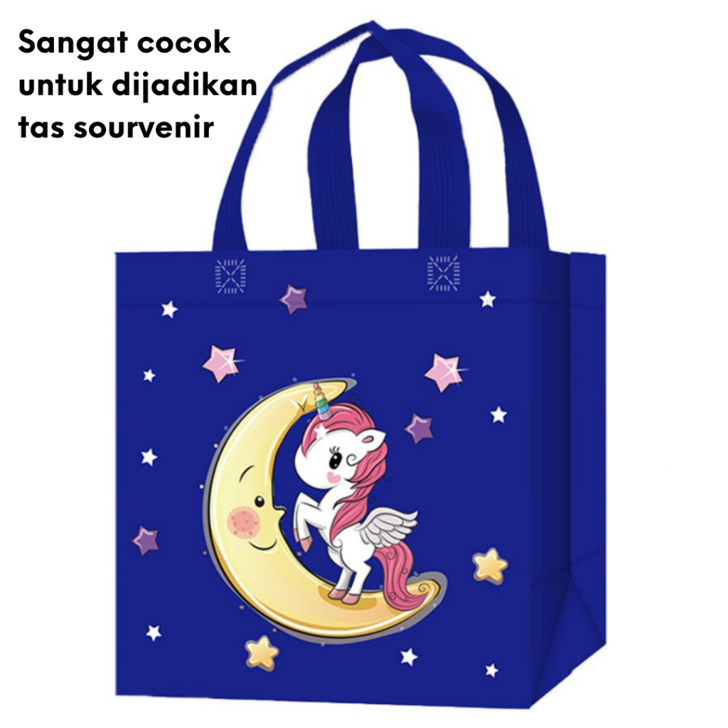 

GOODIE BAG ULTAH MOTIF MOON TAS SPUNBOND SOUVENIR TAS ULANG TAHUN TAS HAMPERS TAS BELANJA