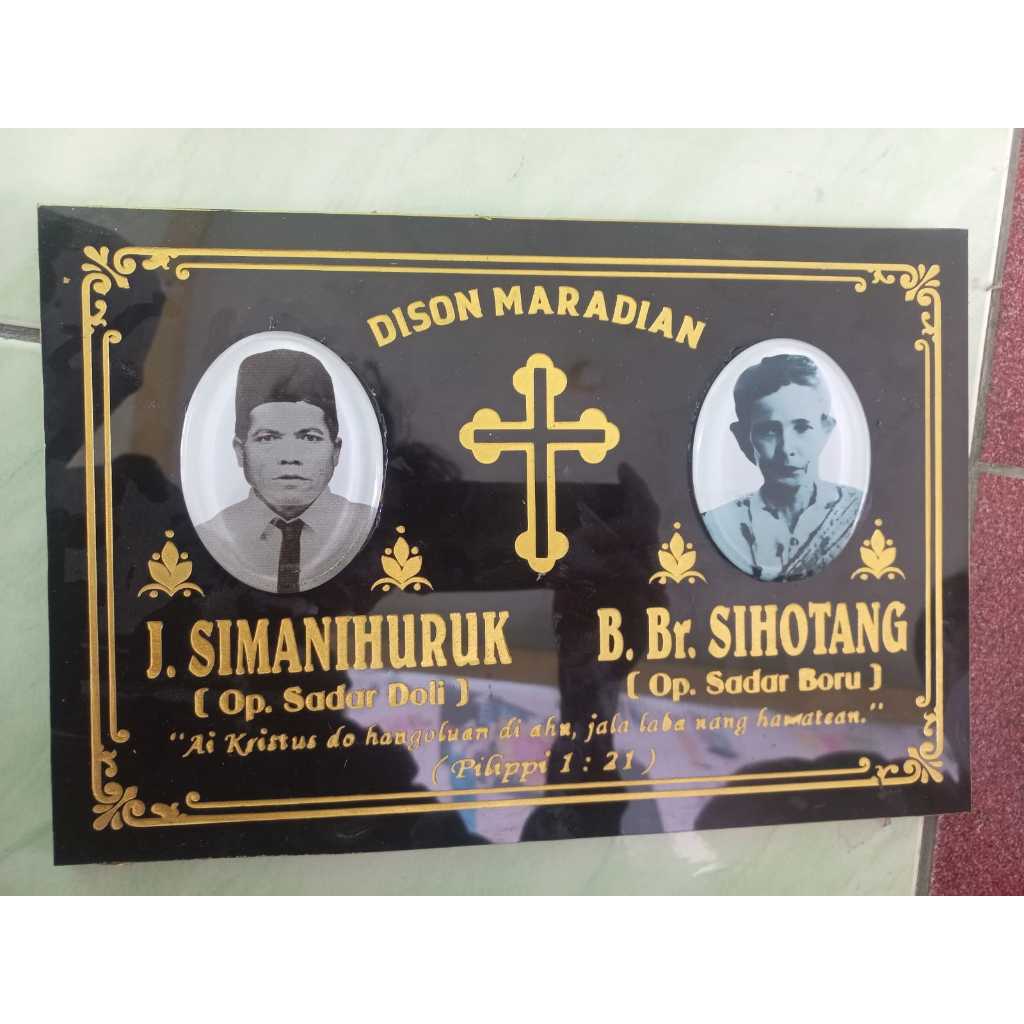 batu nisan makam Foto Ukuran 20x30 Kristen + FOTO