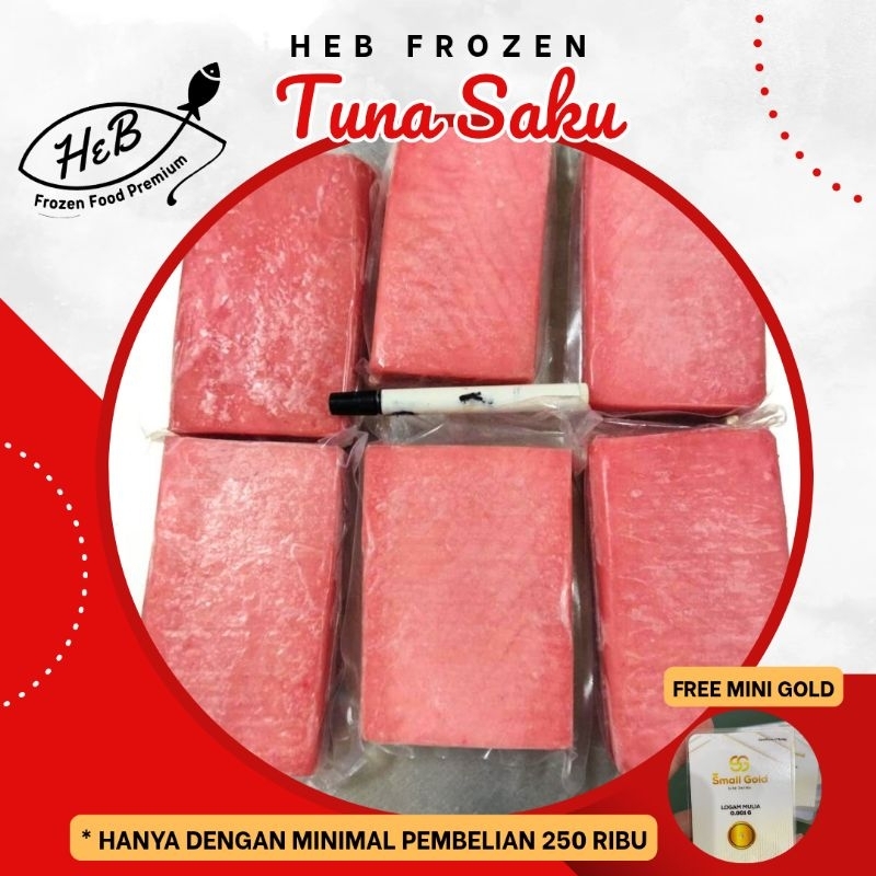 

Ikan Tuna Saku Sashimi Grade A Premium Fresh Frozen Beku @1kg