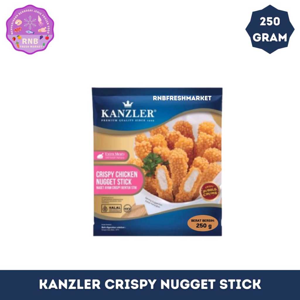 

Kanzler Crispy Bubble Chicken Nugget Stick Netto 250 Gram