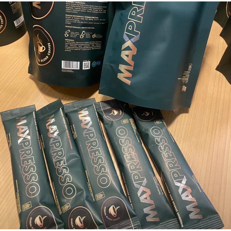 

ECER Maxpresso Kopi Ginseng 1Sachet | kopi instan tanpa ampas | white coffee