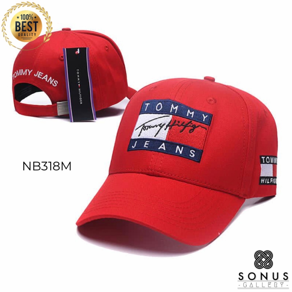 Topi baseball big logo bordir depan belakang ada tag label adjustable unisex - NB318