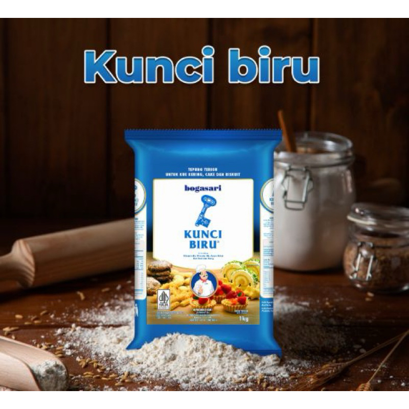 

Tepung Terigu Bogasari Kunci Biru Premium 1 kg