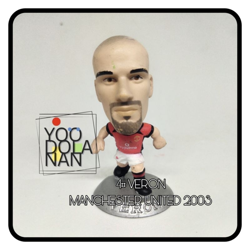 4# VERON - MANCHESTER UNITED 2003 CORINTHIAN MICROSTARS SOCCERSTARZ FIGURE PEMAIN BOLA