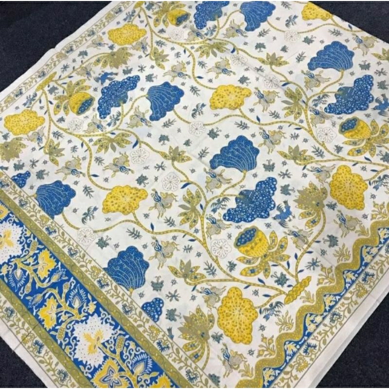 (ORIGINAL) KAIN BATIK SOLO BUNGA JALAR JAMUR KUNING PUTIH GADING limited editions
