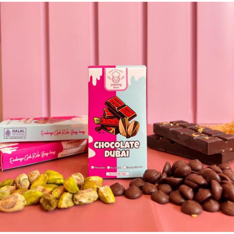 

Coklat Dubai Kunafe Pistachio 40gr Dessert Dubai Chocolate