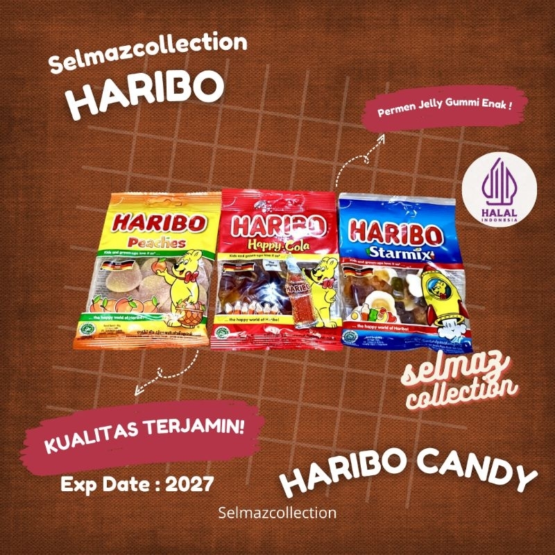 Haribo Jelly Candy Haribo Gummy Candy Permen Jelly Haribo Haribo Cola Haribo Peach Haribo Starmix Ha